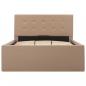 Preview: Stauraumbett Hydraulisch Cappuccino-Braun Kunstleder 100×200 cm