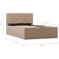 Preview: Stauraumbett Hydraulisch Cappuccino-Braun Kunstleder 100×200 cm