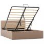 Preview: Stauraumbett Hydraulisch Cappuccino-Braun Kunstleder 120×200 cm