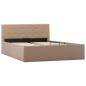 Preview: Stauraumbett Hydraulisch Cappuccino-Braun Kunstleder 120×200 cm