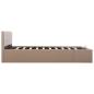 Preview: Stauraumbett Hydraulisch Cappuccino-Braun Kunstleder 160×200 cm
