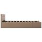 Preview: Stauraumbett mit LED Cappuccino-Braun Kunstleder 180×200cm