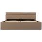 Preview: Stauraumbett mit LED Cappuccino-Braun Kunstleder 180×200cm