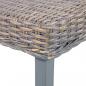 Preview: Sitzbank 110 cm Grau Natur Kubu-Rattan und Massivholz Mango