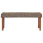 Preview: Sitzbank 110 cm Natur Kubu-Rattan und Massivholz Mango