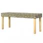 Preview: Sitzbank 110 cm Natur Kubu-Rattan und Massivholz Mango