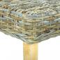 Preview: Sitzbank 110 cm Natur Kubu-Rattan und Massivholz Mango