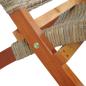 Preview: Relaxstuhl Natur Kubu-Rattan und Massivholz Mahagoni