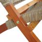 Preview: Relaxstuhl Natur Kubu-Rattan und Massivholz Mahagoni