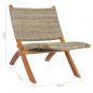 Preview: Relaxstuhl Natur Kubu-Rattan und Massivholz Mahagoni