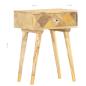 Preview: Nachttisch 43x30x58 cm Massivholz Mango