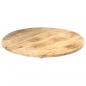 Preview: Tischplatte Massivholz Mango Rund 25-27 mm 70 cm