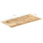 Preview: Tischplatte Massivholz Mango 15-16 mm 100x60 cm