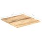 Preview: Tischplatte Massivholz Mango 25-27 mm 60x60 cm