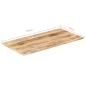 Preview: Tischplatte Massivholz Mango 25-27 mm 120x60 cm