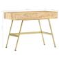 Preview: Schreibtisch mit Schubladen 100x55x75 cm Massivholz Mango