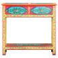 Preview: Konsolentisch Handbemalt 80×35×75 cm Mango Massivholz