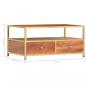 Preview: Couchtisch 90 x 50 x 40 cm Massivholz Akazie