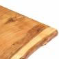 Preview: Tischplatte Massivholz Akazie 100x(50-60)x2,5 cm 