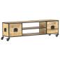 Preview: TV-Schrank 130x30x39 cm Massivholz Mango
