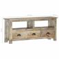 Preview: TV-Schrank 110x30x50 cm Massivholz Mango