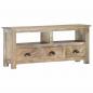 Preview: TV-Schrank 110x30x50 cm Massivholz Mango