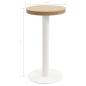 Preview: Bistrotisch Hellbraun 40 cm MDF
