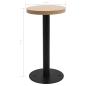 Preview: Bistrotisch Hellbraun 40 cm MDF 