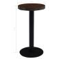 Preview: Bistrotisch Dunkelbraun 40 cm MDF