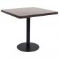 Preview: ARDEBO.de - Bistrotisch Dunkelbraun 80x80 cm MDF