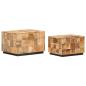 Preview: Couchtische 2 Stk. in Block-Design Raues Mango-Massivholz