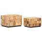 Preview: Couchtische 2 Stk. in Block-Design Raues Mango-Massivholz