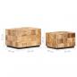 Preview: Couchtische 2 Stk. in Block-Design Raues Mango-Massivholz