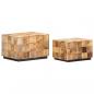 Preview: Couchtische 2 Stk. in Block-Design Raues Mango-Massivholz