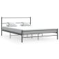 Preview: Bettgestell ohne Matratze Grau Metall 140×200 cm