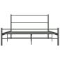 Preview: Bettgestell ohne Matratze Grau Metall 140×200 cm
