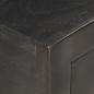 Preview: Nachttisch Schwarz und Golden 40 x 30 x 50 cm Mango Massivholz