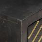 Preview: Konsolentisch Schwarz und Golden 90x30x75 cm Mango Massivholz