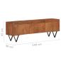 Preview: TV-Schrank 140x30x46 cm Massivholz Mango