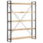 Preview: Bücherregal 5 Fächer 140x30x180 cm Mango Massivholz