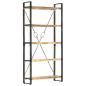 Preview: Bücherregal 5 Fächer 90 x 30 x 180 cm Mango Massivholz
