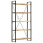 Preview: Bücherregal 5 Fächer 90 x 30 x 180 cm Mango Massivholz