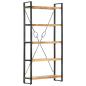 Preview: Bücherregal 5 Fächer 90 x 30 x 180 cm Mango Massivholz