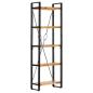 Preview: Bücherregal 5 Fächer 60 x 30 x 180 cm Mango Massivholz  