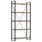 Preview: Bücherregal 5 Fächer 90x30x180 cm Altholz Massiv