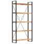 Preview: Bücherregal 5 Fächer 90 x 30 x 180 cm Massivholz Akazie