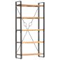 Preview: Bücherregal 5 Fächer 90 x 30 x 180 cm Massivholz Akazie