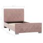 Preview: Bettgestell Rosa Samt 90x200 cm