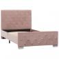 Preview: Bettgestell Rosa Samt 90x200 cm