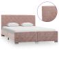 Preview: Bettgestell Rosa Samt 140x200 cm
